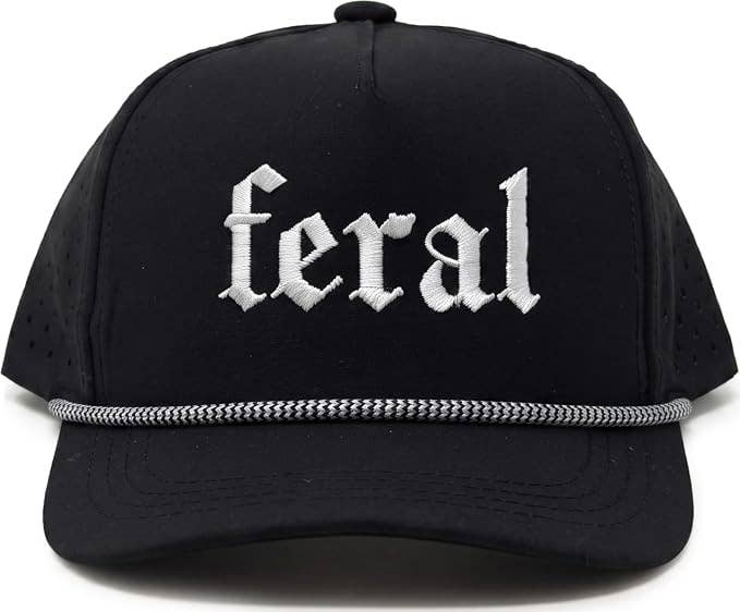 Funky Junque - Kid's Golf Hat - Feral - Black: Medium/Large