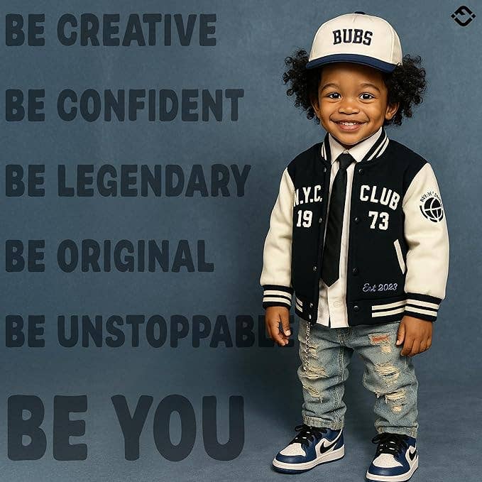 Funky Junque - Kids/Baby Two Tone Vintage Cap - Bubs (Navy/Beige): Kids (2-9 Years)