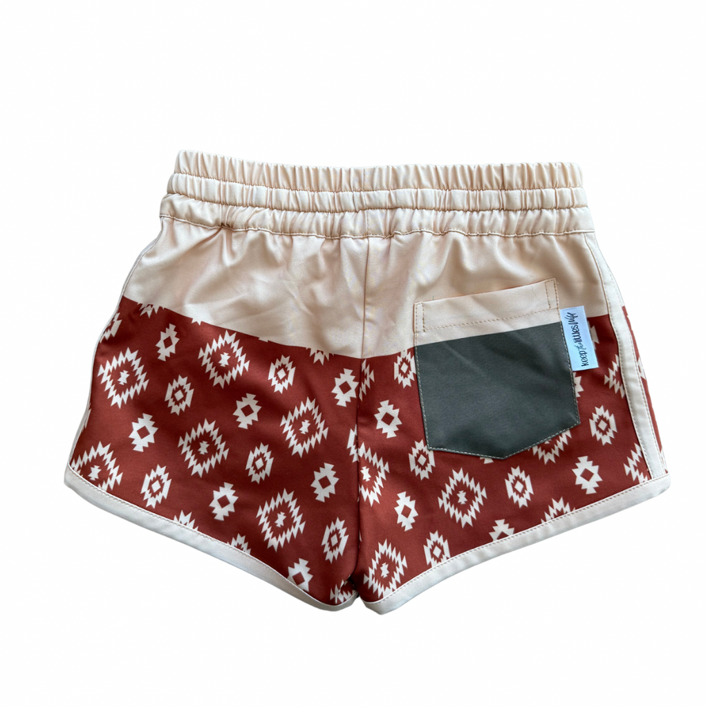 color block- hybrid shorts