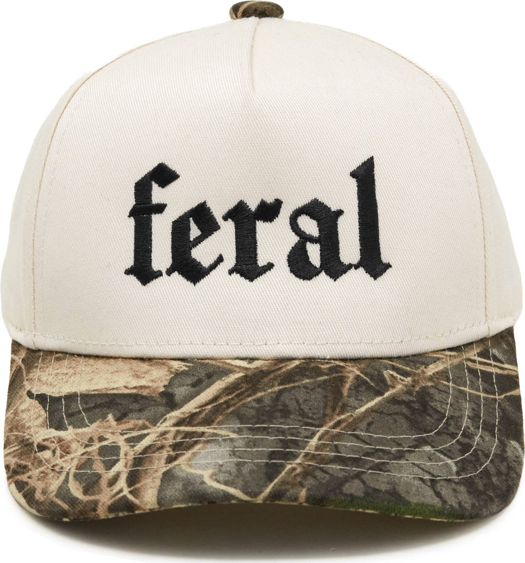 Funky Junque - Kid/Baby 2-Tone Cap: Feral - Wood Camo/Beige