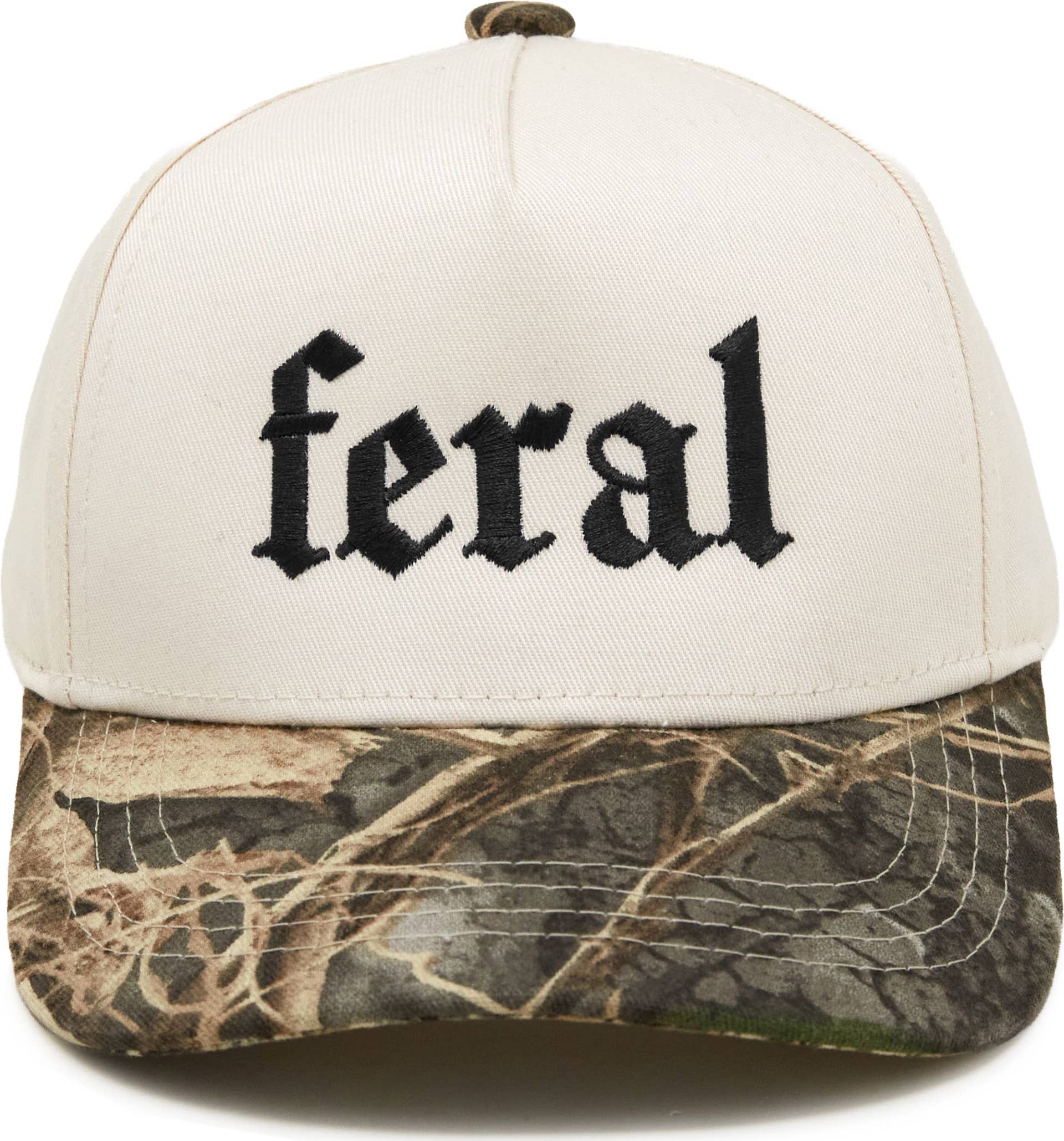 Funky Junque - Kid/Baby 2-Tone Cap: Feral - Wood Camo/Beige