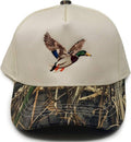 Funky Junque - Kids/Baby Two Tone Vintage Cap: Mallard Duck-Wood Camo/Beige: Kids (2-9 Years)