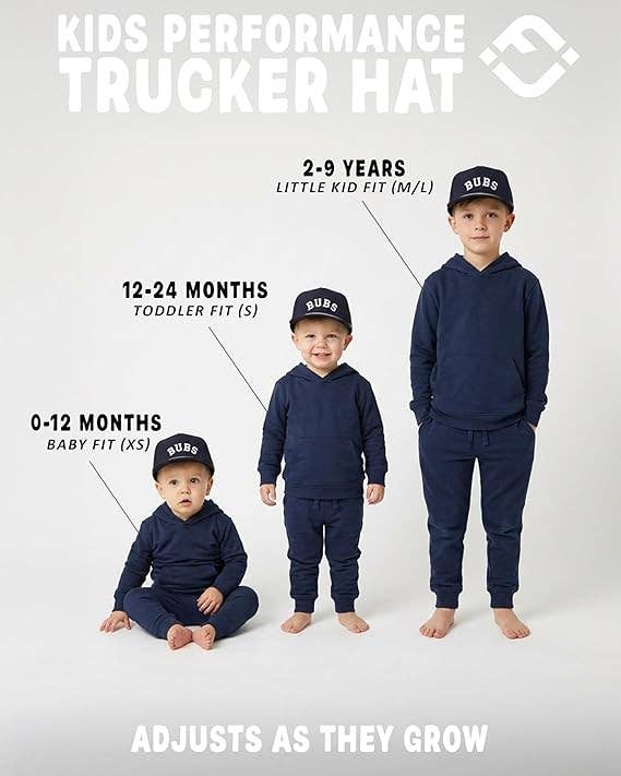 Funky Junque - Kid's Golf Hat - Bubs - Navy