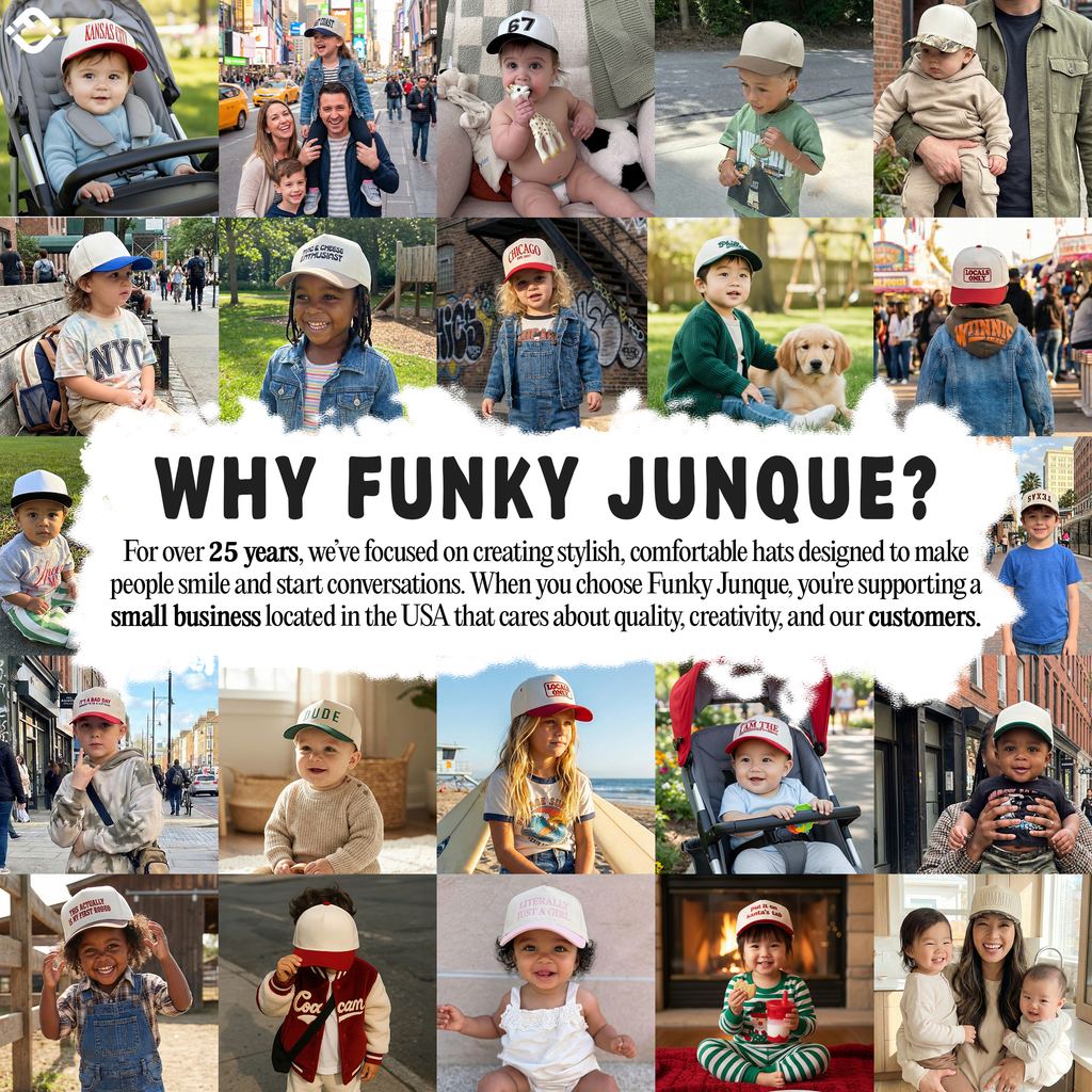 Funky Junque - Kid's Golf Hat - Feral - Black: Medium/Large
