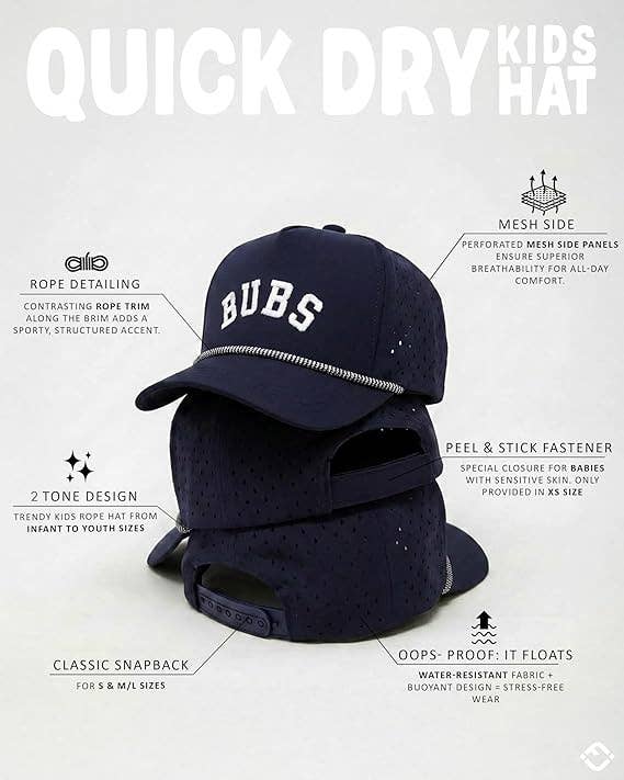 Funky Junque - Kid's Golf Hat - Bubs - Navy